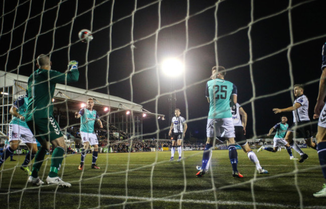 Brian Gartland scores their second goal