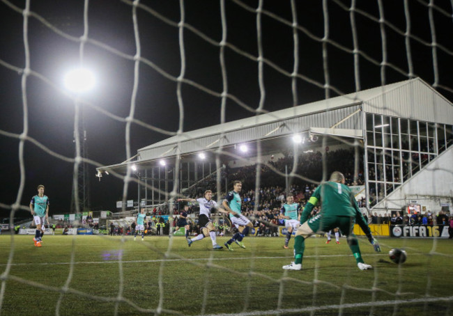 David McMillan scores their third goal