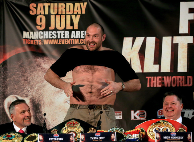 Tyson Fury and Wladimir Klitschko Press Conference - Manchester Arena