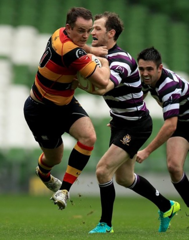 Lansdowne's Scott Deasy with Ian Hanly of Terenure