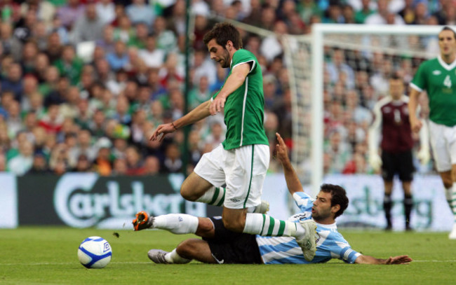 Cillian Sheridan and Javier Mascherano