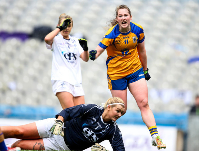 Ailish Constidine celebrates scoring a goal