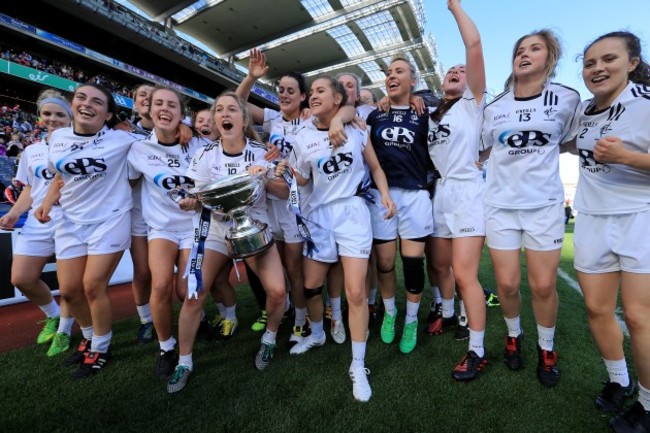 The Kildare team celebrate