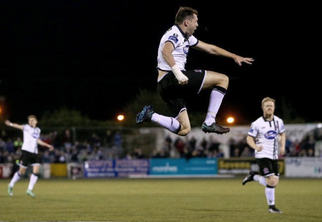 Brian Gartland celebrates scoring