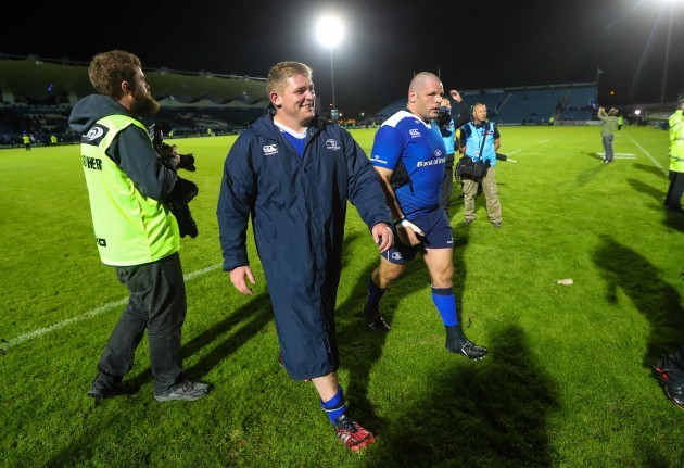 Leinster’s Tadhg Furlong and Mike Ross