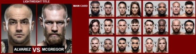 UFC 205 card