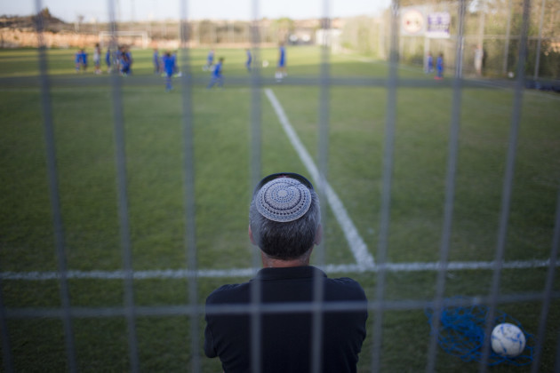 Mideast Israel Palestinians Settlement Soccer