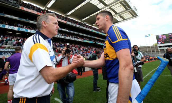 Eamon O'Shea celebrates with Seamus Callanan