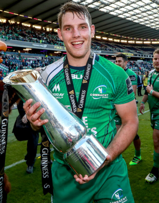 Jake Heenan celebrates with the trophy