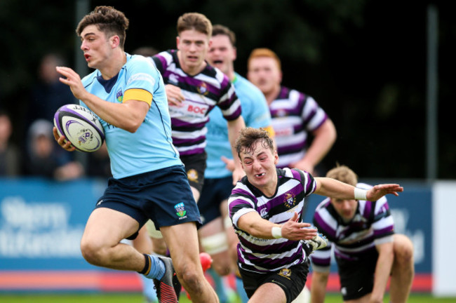 Jimmy O'Brien on his way to scoring a try