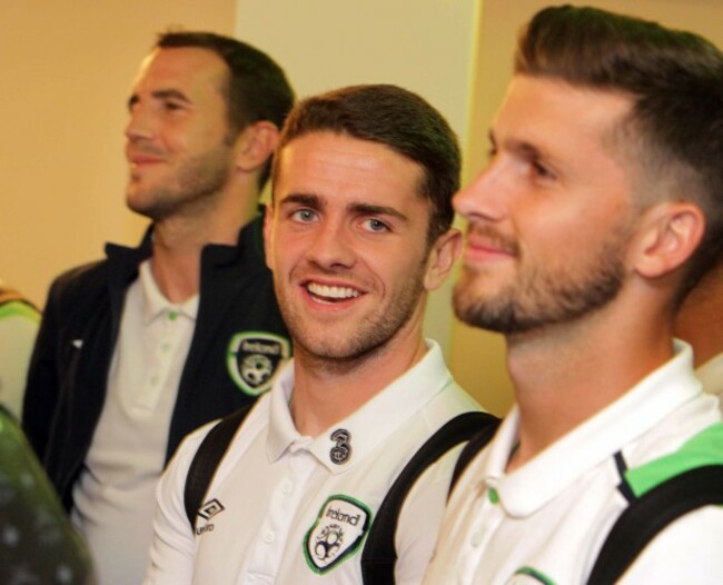 27/6/2016 Irish Fans at Dublin Airport. Ireland in