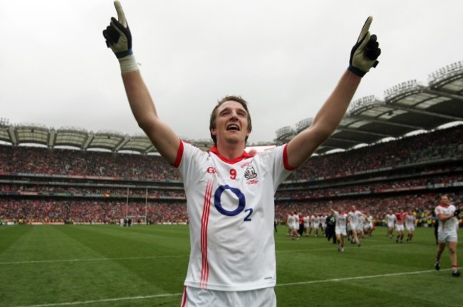 Aidan Walsh celebrates at the end of the game