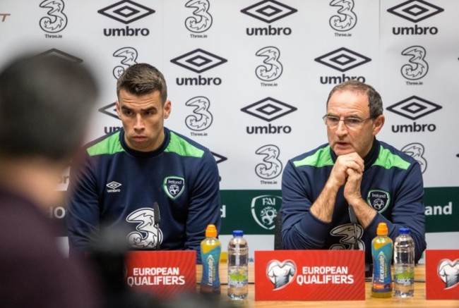 Seamus Coleman and Martin O'Neill