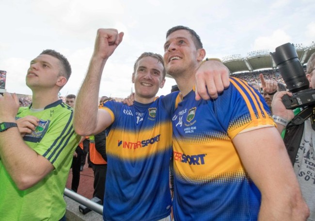 John McGrath and Seamus Callanan celebrate