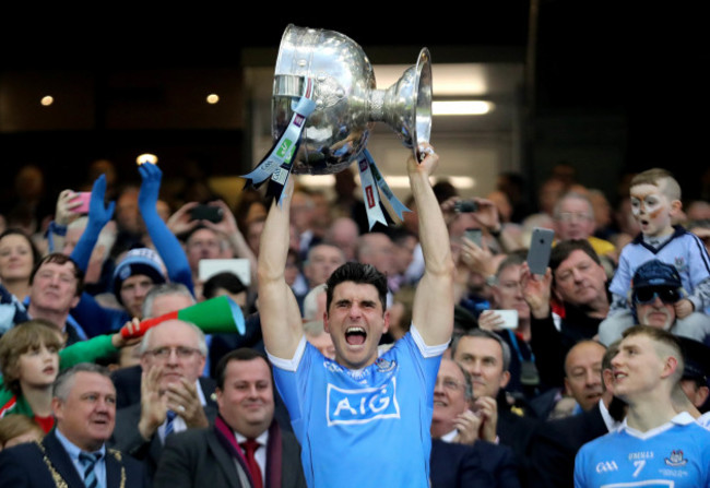 Bernard Brogan lifts The Sam Maguire