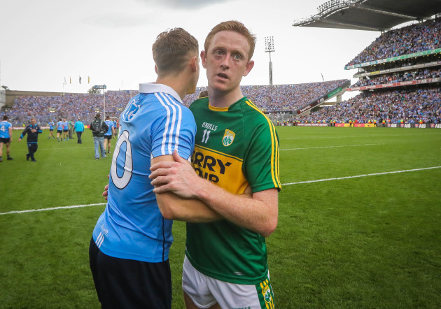 Paul Flynn and Colm Cooper after the game
