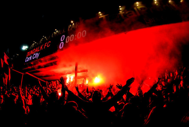 Dundalk fans before the game