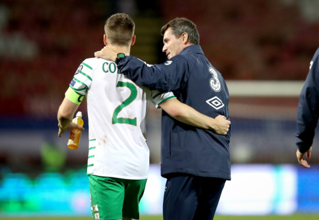 Seamus Colemanand Roy Keane after the game