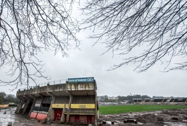 A view of Pairc Ui Chaoimh being redeveloped