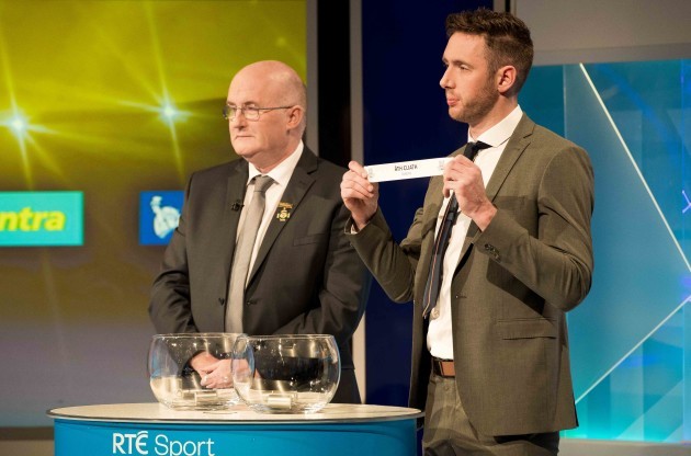 Leinster GAA Chairman John Horan and Kilkenny's Michael Fennelly make The Sunday Game Championship Draw