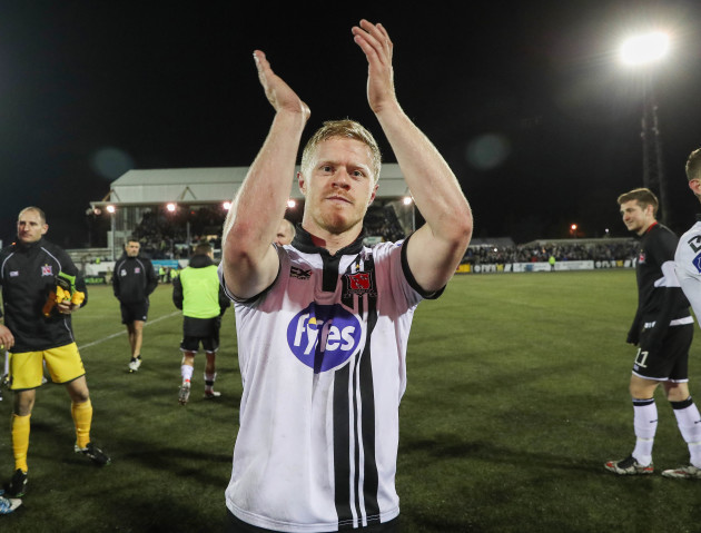 Daryl Horgan celebrates after the game