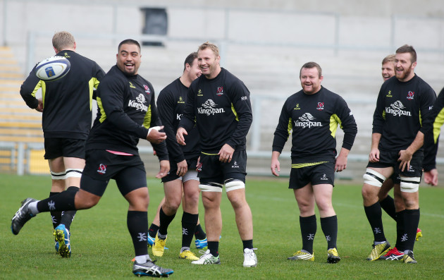 The Ulster players during today's Captain's Run
