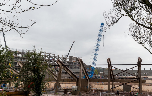 A view of ongoing redevelopment at Pairc Ui Chaoimh