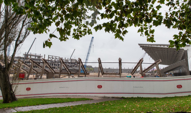 A view of ongoing redevelopment at Pairc Ui Chaoimh