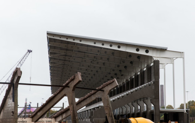 A view of ongoing redevelopment at Pairc Ui Chaoimh