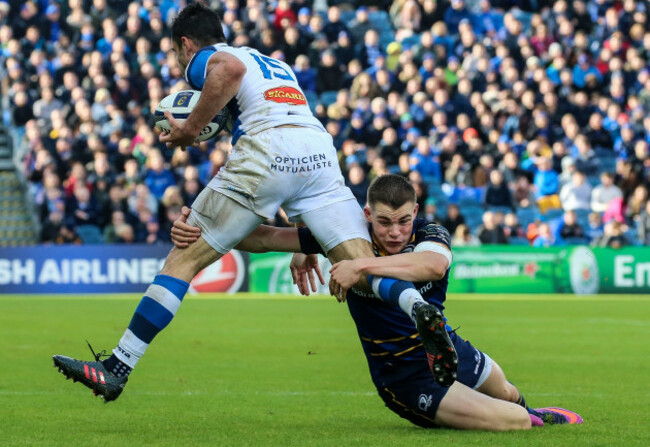 Garry Ringrose tackles Geoffrey Palis