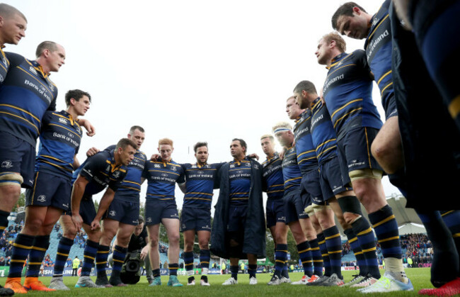 Isa Nacewa talks to his team after the game
