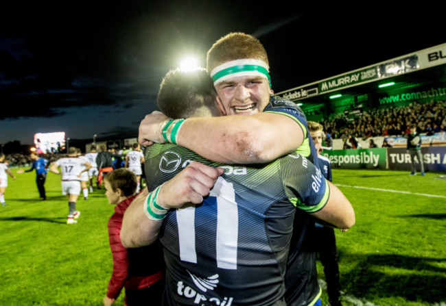 Cian Kelleher and Sean O’Brien celebrate