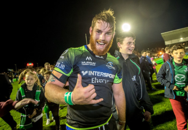 Jake Heenan celebrates after the game