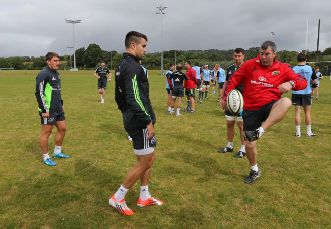 Ian Keatley, Conor Murray with Anthony Foley