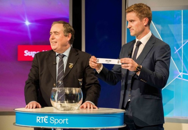 Connacht GAA Chairman Mick Rock and Galway's Gary O'Donnell make The Sunday Game Championship Draw