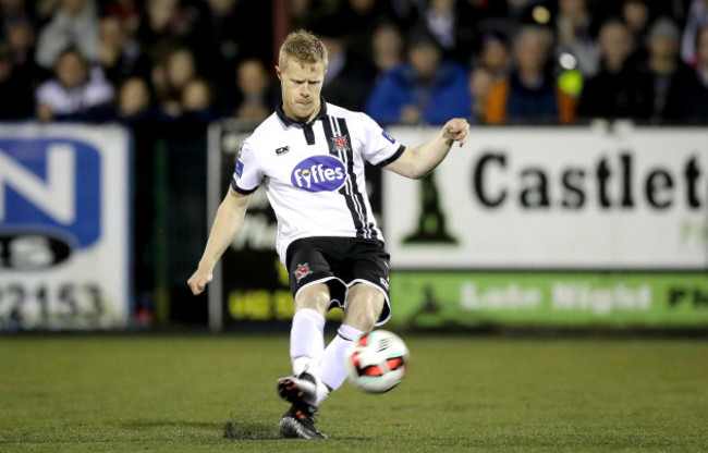 Daryl Horgan scores the first goal