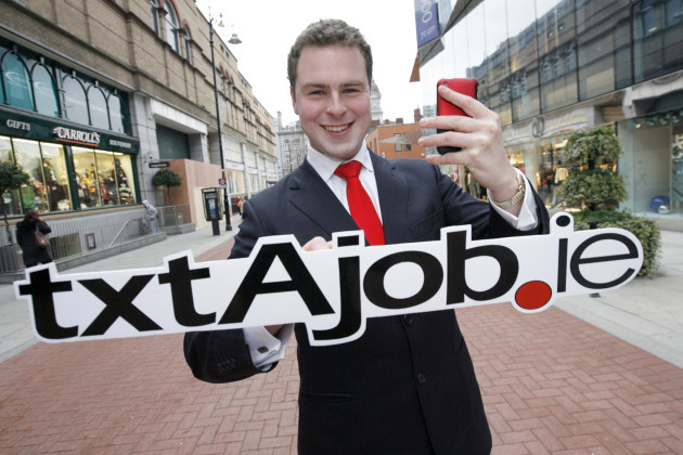 Launch of txtajob.ie. Beat the Recession at txtajob.ie! More than 1,300 job vacancies available at txtAjob.ie. Pictured is Apprentice star Breffny Morgan at the launch of txtajob.ie, a new mobile and online platform which provides