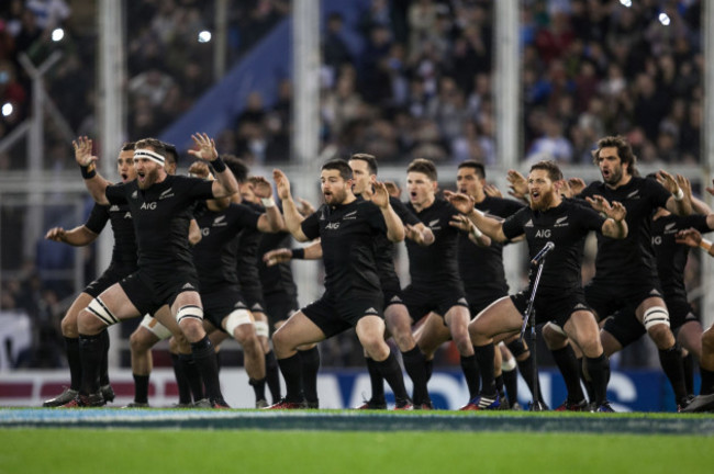 The All Blacks haka