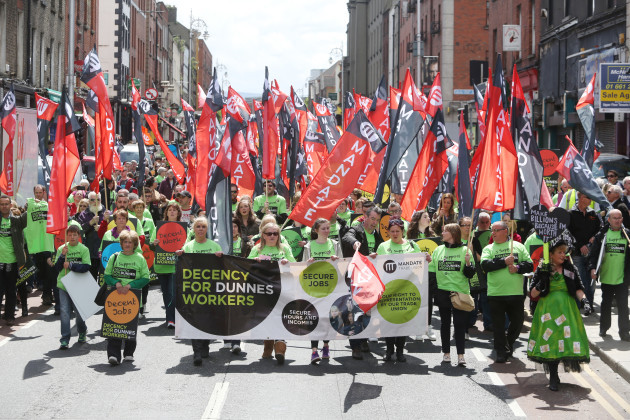6/6/2015. Dunnes Stores Workers Protests