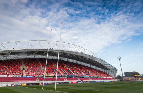 A general view of Thomond Park ahead of the game