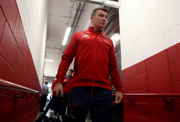 Peter O'Mahony arrives for the game