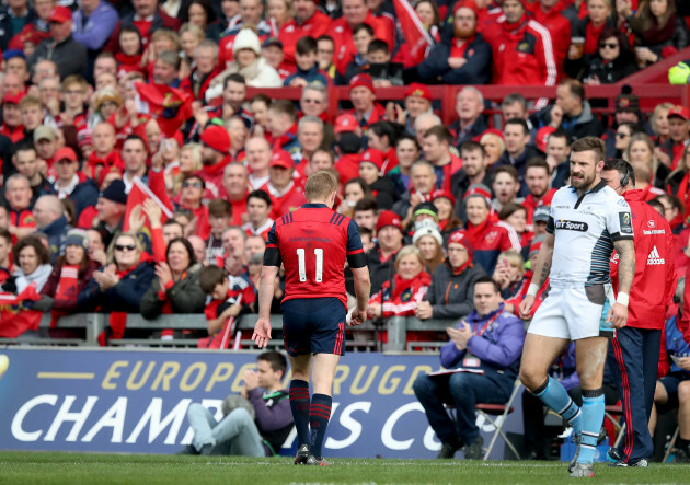 Keith Earls is sent off