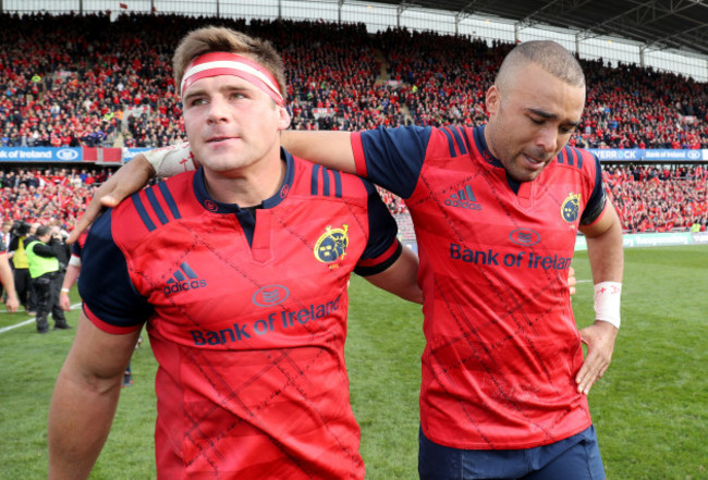 CJ Stander and Simon Zebo after the game