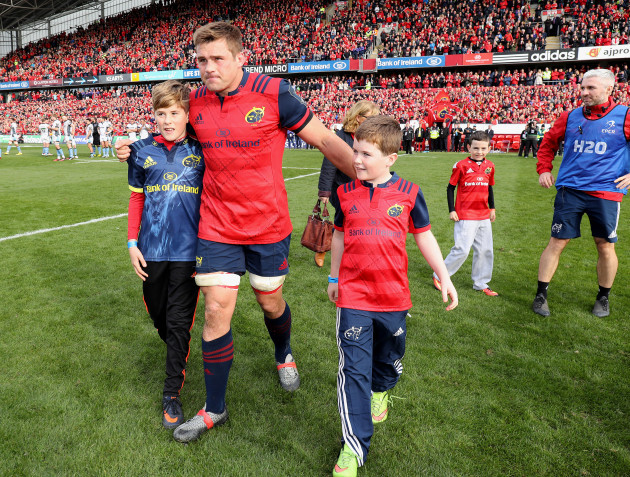 CJ Stander with Tony and Dan Foley