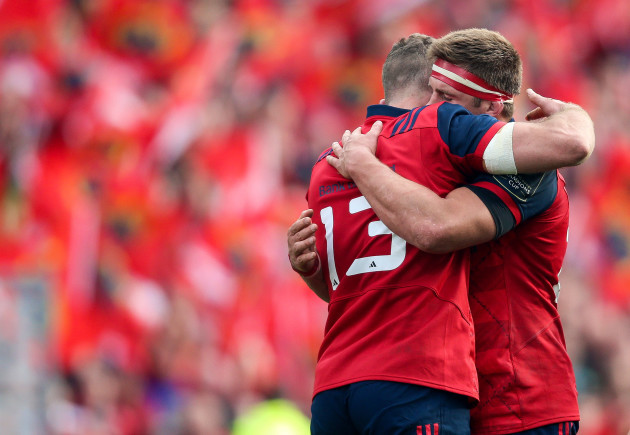 Jaco Taute with CJ Stander at the final whistle 22/10//2016