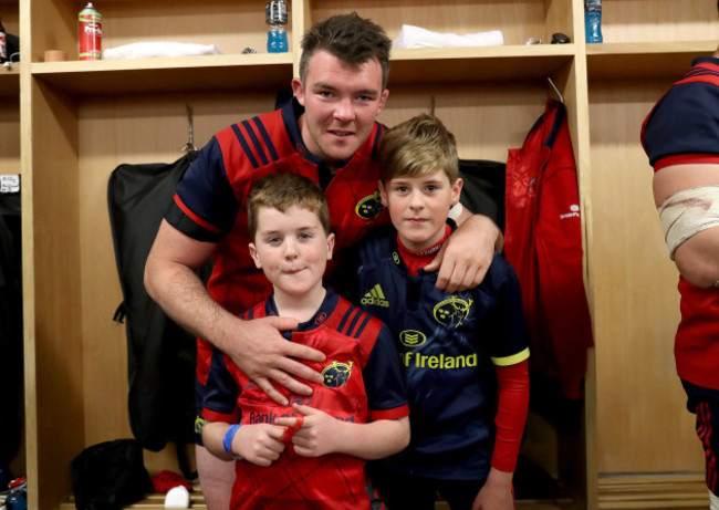 Peter O'Mahony with Tony and Dan Foley