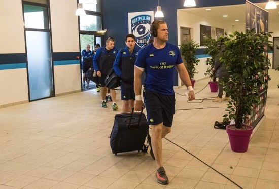 Leinster’s Jamie Heaslip arrives for the match