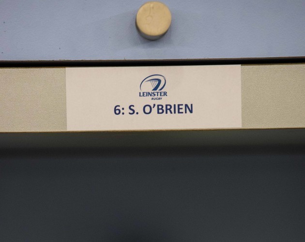The Leinster changing room before the match