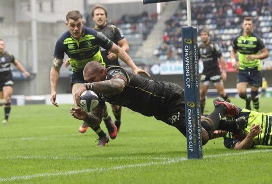 Montpellier&rsquo;s Nemani Nadolo scores a try