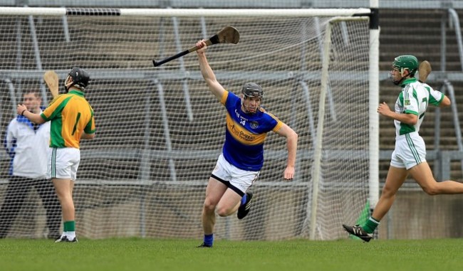 Kevin O'Brien celebrates scoring his sides first goal